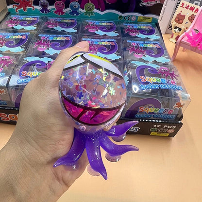 Octopus Squishy Toy With Suction