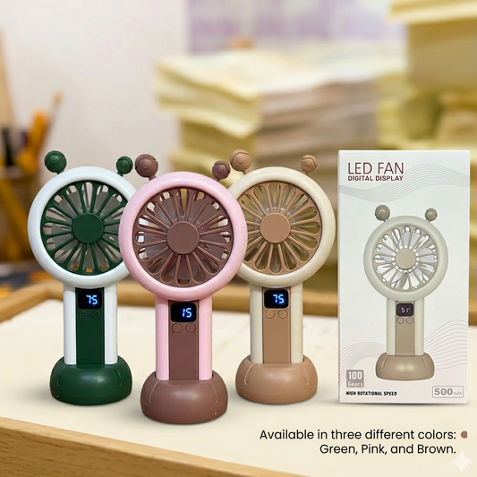 Portable LED Digital Display Highest Speed Fan