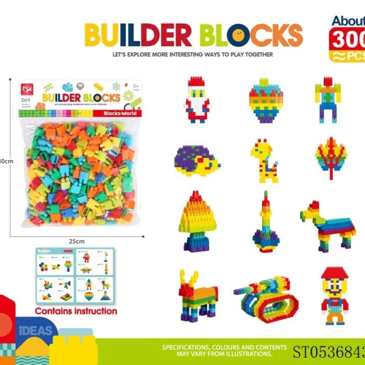 300 Pcs Builder Blocks