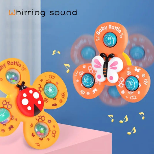 Baby Rattle Turntable Suction Spinner Rattle Set