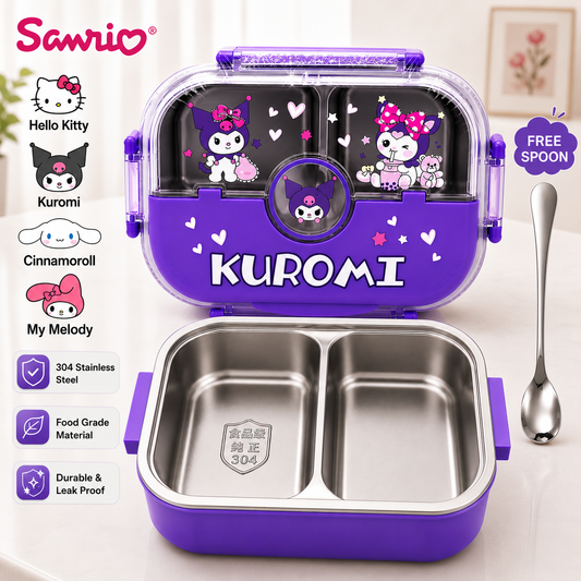 Sanrio Stainless Steel Bento Lunch Box With Free Spoon