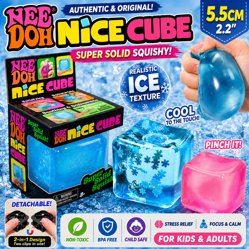 Viral NeeDoh Nice Ice Cube – Super Solid Squish