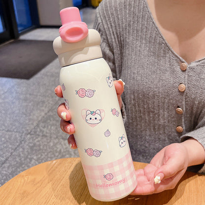 Sanrio Stainless Steel Straw Water Bottle