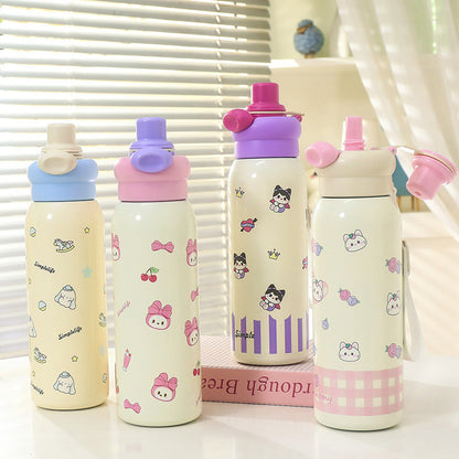 Sanrio Stainless Steel Straw Water Bottle