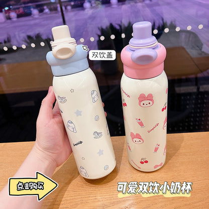 Sanrio Stainless Steel Straw Water Bottle