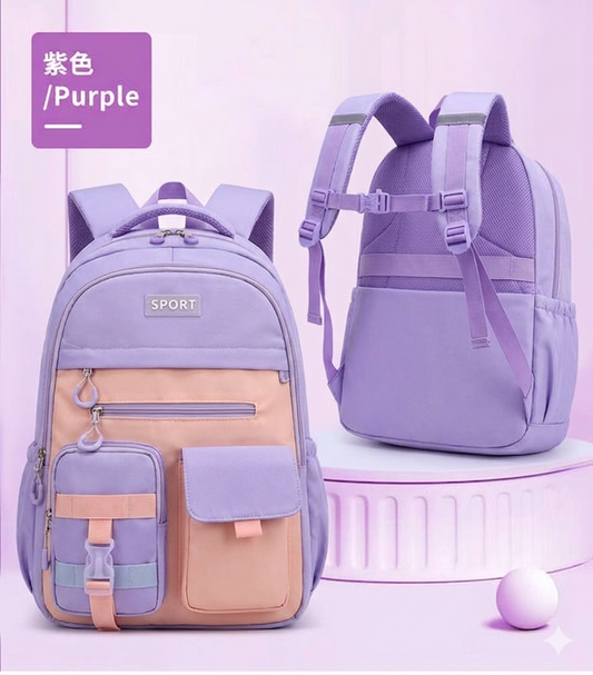 Kawaii Pastel Spine Protection School College Bag for Girls