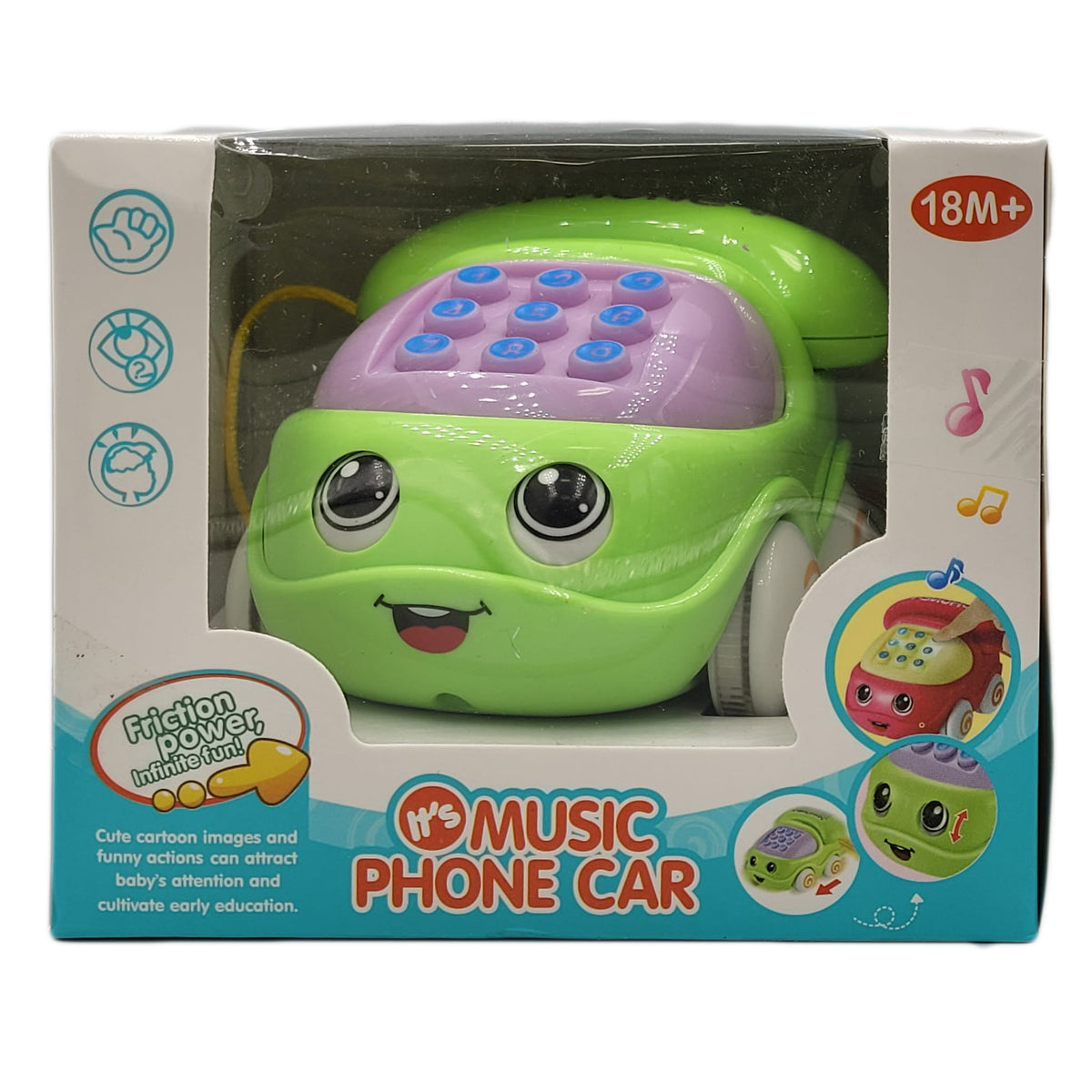Musical Car Telephone With Pull Back