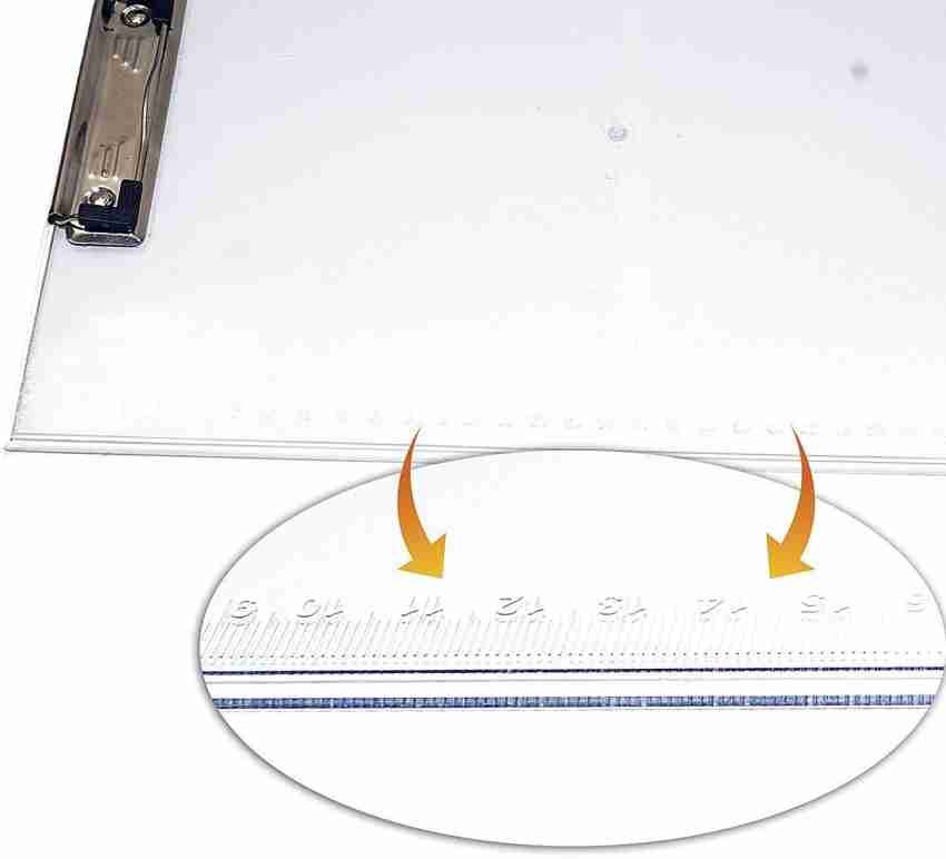 Transparent Clip Board With Scale