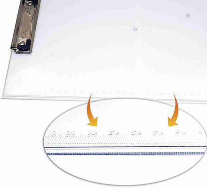 Transparent Clip Board With Scale