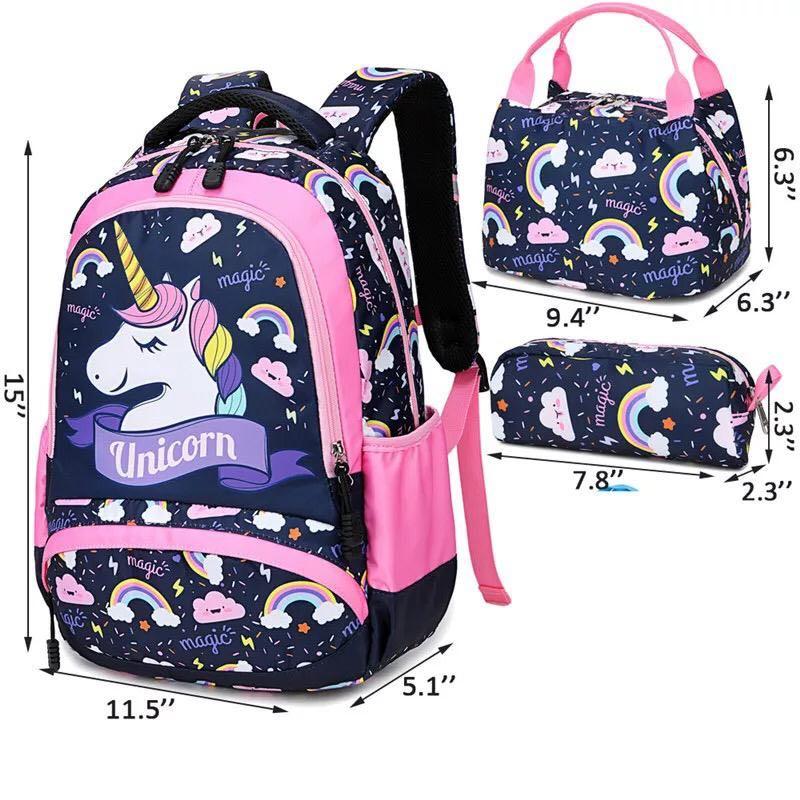 Unicorn School Bag 3 Pc Set