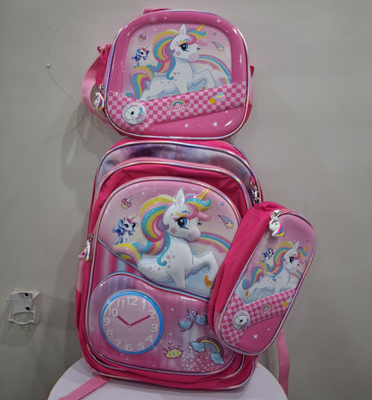 Unicorn 3 Piece School Bag Set (Montessori to Class 2)