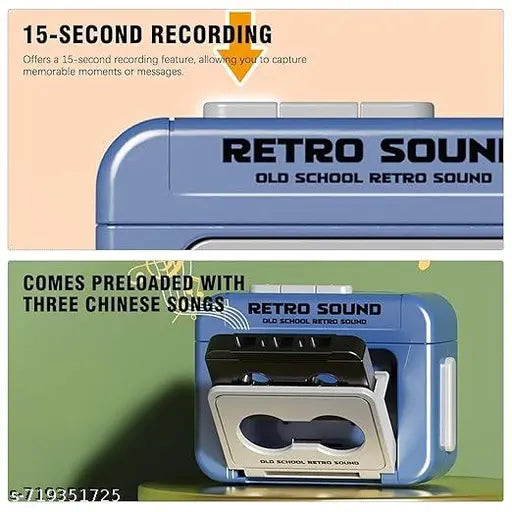 Mini Retro Cassette Recorder Music Key Chain | Record & Play