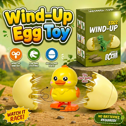 Wind Up Automatic Eggs Hatching Toy With Walking Chick and Dinosaur